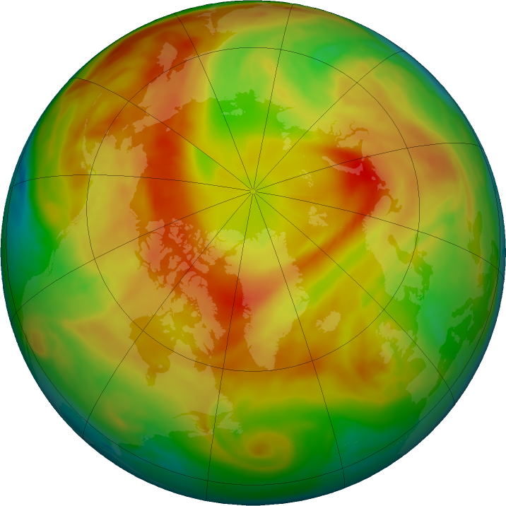 Arctic ozone map for 31 March 2017